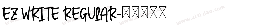 EZ WRITE REGULAR字体转换